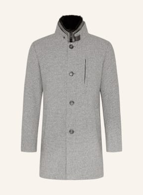 CINQUE Coat CIARSENAL with faux fur and detachable trim, Color: GRAY (Image 1)