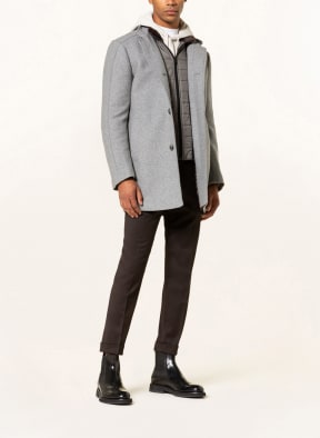 CINQUE Coat CIARSENAL with faux fur and detachable trim, Color: GRAY (Image 1)
