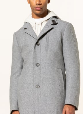 CINQUE Coat CIARSENAL with faux fur and detachable trim, Color: GRAY (Image 1)