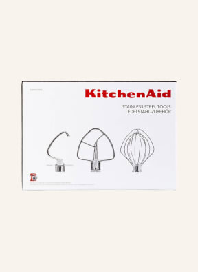 KitchenAid Set of 3 stainless steel mixer attachments, Color: SILVER (Image 1)