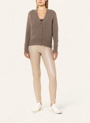 RAFFAELLO ROSSI Leggings RESA in leather look, Color: BEIGE (Image 1)
