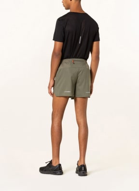 ASICS Running shorts FUJITRAIL with mesh, Color: OLIVE/ GRAY (Image 1)