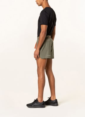 ASICS Running shorts FUJITRAIL with mesh, Color: OLIVE/ GRAY (Image 1)
