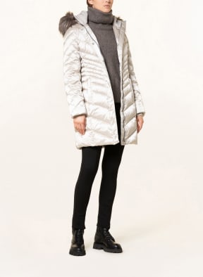 SPORTALM Daunenmantel mit abnehmbarem Kunstpelz, Farbe: BEIGE (Bild 1)