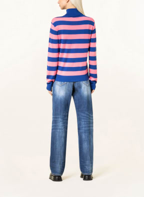 DSQUARED2 Rollkragenpullover, Farbe: BLAU/ PINK (Bild 1)