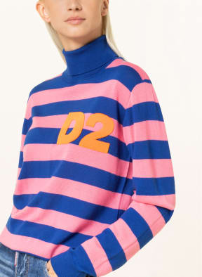 DSQUARED2 Rollkragenpullover, Farbe: BLAU/ PINK (Bild 1)