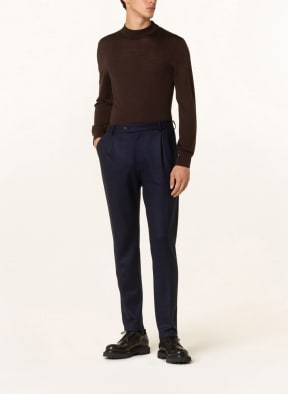 windsor. Suit trousers FLORO shaped fit in cashmere , Color: DARK BLUE (Image 1)