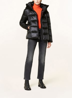Blauer Steppjacke mit Teddyfell und SORONA®AURA-Isolierung, Farbe: SCHWARZ (Bild 1)