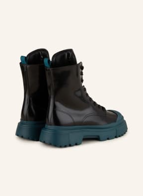 HOGAN Lace-up boots , Color: BLACK/ TEAL (Image 1)