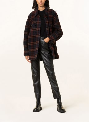 ISABEL MARANT ÉTOILE Overjacket HARVELI, Farbe: DUNKELGRÜN/ SCHWARZ/ DUNKELROT (Bild 1)