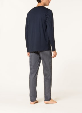 SCHIESSER Schlafanzug FASHION NIGHTWEAR, Farbe: DUNKELBLAU/ WEISS (Bild 1)