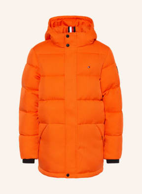 TOMMY HILFIGER Steppjacke mit abnehmbarer Kapuze, Farbe: ORANGE (Bild 1)