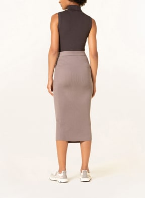 Calvin Klein Knit skirt in wrap look, Color: TAUPE (Image 1)