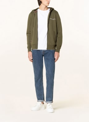 TOMMY HILFIGER Sweatjacke mit Kunstfell, Farbe: OLIV (Bild 1)