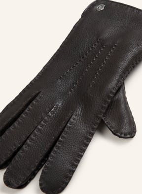ROECKL Leather gloves AVESTA , Color: DARK BROWN (Image 1)