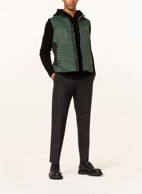 HACKETT LONDON Quilted vest, Color: GREEN/ BLACK (Image 1)