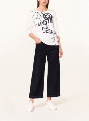 SPORTALM Shirt mit 3/4-Arm und Pailletten, Farbe: WEISS (Bild 1)