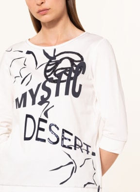 SPORTALM Shirt mit 3/4-Arm und Pailletten, Farbe: WEISS (Bild 1)