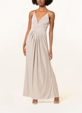 ADRIANNA PAPELL Evening dress with glitter thread , Color: SILVER (Image 1)