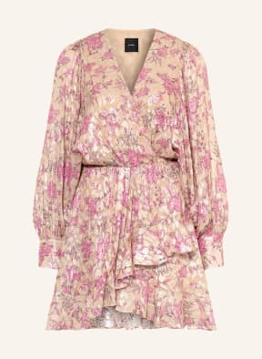 PINKO Kleid ALMA in Wickeloptik mit Glitzergarn , Farbe: BEIGE/ PINK/ SCHWARZ (Bild 1)