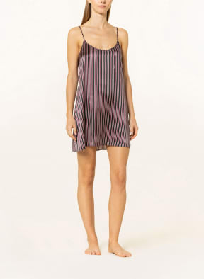 LA PERLA Negligé SILK aus Seide, Farbe: DUNKELROT/ ROSÉ/ SCHWARZ (Bild 1)