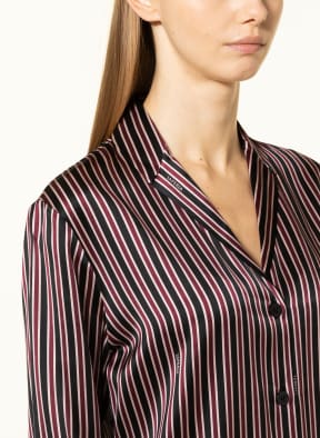 LA PERLA Schlafanzug SILK aus Seide , Farbe: DUNKELROT/ HELLROSA/ SCHWARZ (Bild 1)