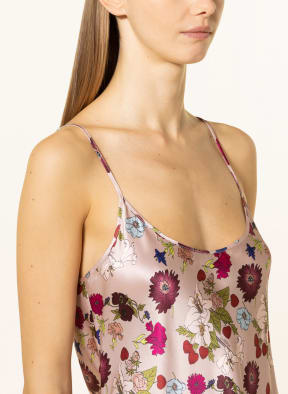 LA PERLA Negligé SILK aus Seide, Farbe: HELLROT/ HELLROSA/ OLIV (Bild 1)
