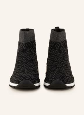 GUESS Hightop-Sneaker ZYLA mit Schmucksteinen und Glitzergarn, Farbe: SCHWARZ (Bild 1)