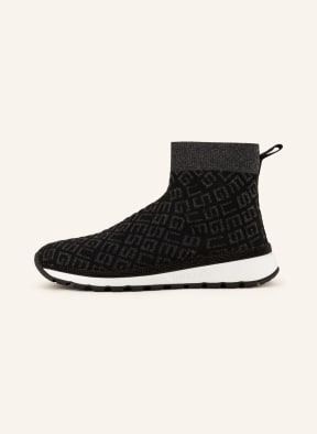 GUESS Hightop-Sneaker ZYLA mit Schmucksteinen und Glitzergarn, Farbe: SCHWARZ (Bild 1)