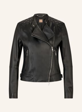 BOSS Lederjacke SAKINA, Farbe: SCHWARZ (Bild 1)
