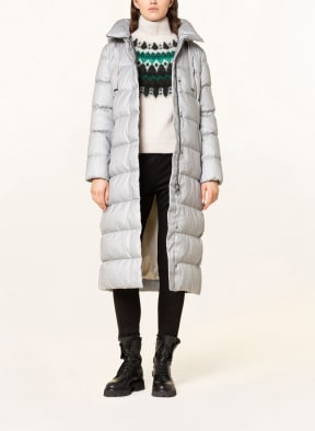 SCHNEIDERS Quilted coat MILENA with detachable hood, Color: LIGHT GRAY (Image 1)