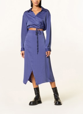 EDITED Satin skirt YELLENA in wrap look, Color: BLUE (Image 1)