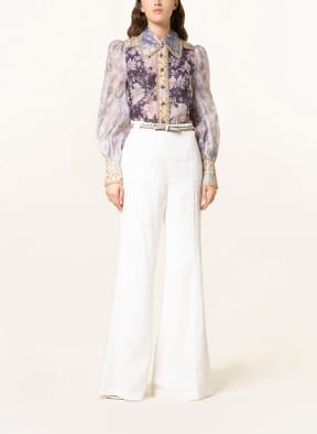 ZIMMERMANN Shirt blouse CELESTIAL SPLICED with linen and silk, Color: LIGHT PURPLE (Image 1)