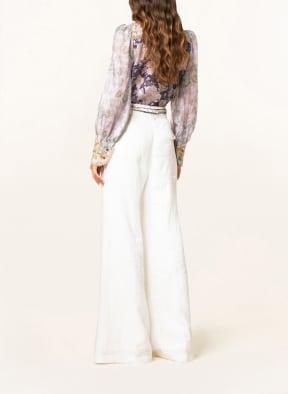 ZIMMERMANN Shirt blouse CELESTIAL SPLICED with linen and silk, Color: LIGHT PURPLE (Image 1)