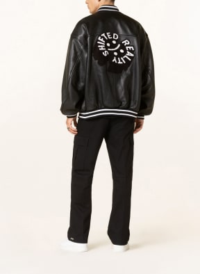 PREACH Oversized bomber jacket made of leather, Color: BLACK (Image 1)