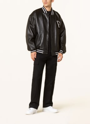 PREACH Oversized bomber jacket made of leather, Color: BLACK (Image 1)