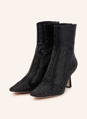 Lola Cruz Ankle boots with decorative gems, Color: BLACK (Image 1)