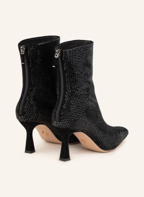 Lola Cruz Ankle boots with decorative gems, Color: BLACK (Image 1)
