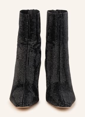 Lola Cruz Ankle boots with decorative gems, Color: BLACK (Image 1)