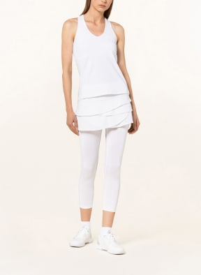 Lucky in Love Top with mesh, Color: WHITE (Image 1)