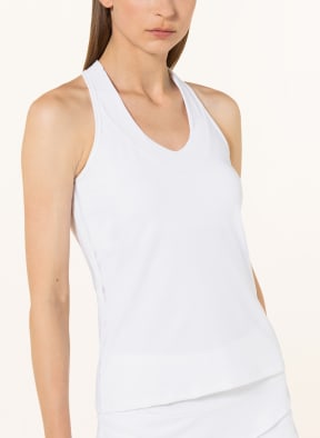 Lucky in Love Top with mesh, Color: WHITE (Image 1)