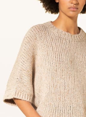 PESERICO Strickshirt mit Alpaka und Glitzergarn, Farbe: ECRU (Bild 1)
