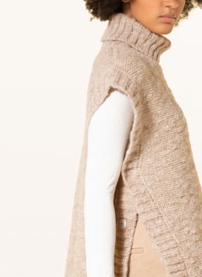 PESERICO Rollkragenpullunder mit Alpaka und Glitzergarn, Farbe: BEIGE (Bild 1)