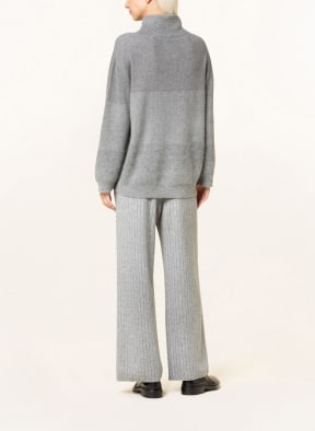 FABIANA FILIPPI Turtleneck sweater in merino wool with decorative gems, Color: GRAY (Image 1)