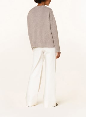 ALLUDE Cardigan with glitter thread , Color: BEIGE (Image 1)