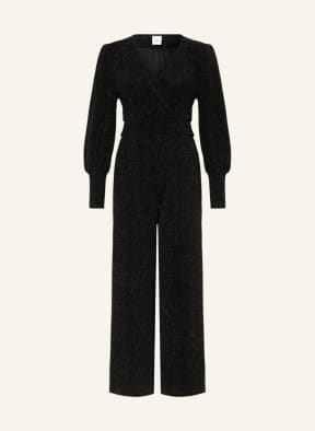 ICHI Jumpsuit IHNELLY in Wickeloptik mit Glitzergarn, Farbe: SCHWARZ (Bild 1)