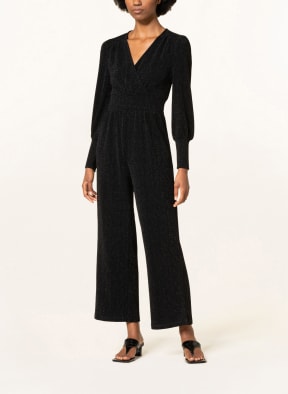 ICHI Jumpsuit IHNELLY in Wickeloptik mit Glitzergarn, Farbe: SCHWARZ (Bild 1)