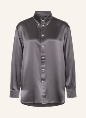 POLO RALPH LAUREN Hemdbluse aus Seide, Farbe: DUNKELGRAU (Bild 1)