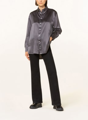 POLO RALPH LAUREN Hemdbluse aus Seide, Farbe: DUNKELGRAU (Bild 1)