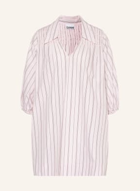 GANNI Oversized-Kleid mit 3/4-Arm, Farbe: HELLROSA/ TAUPE (Bild 1)